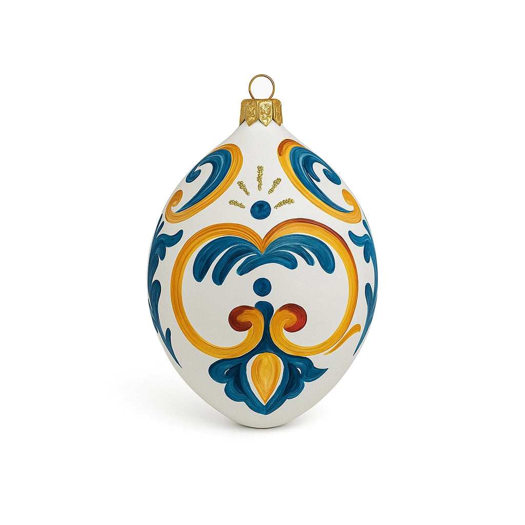 Egg with Maiolica decoration