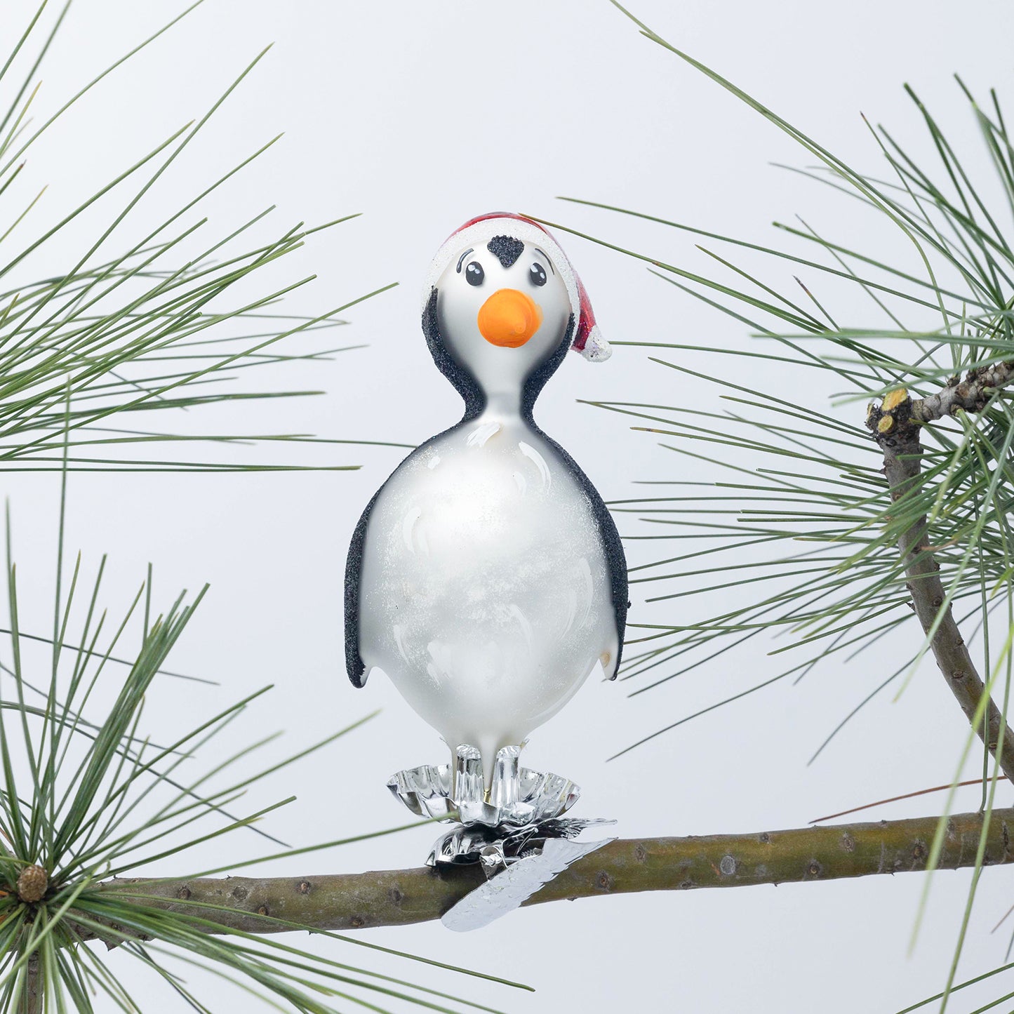 Pinguino clip argento