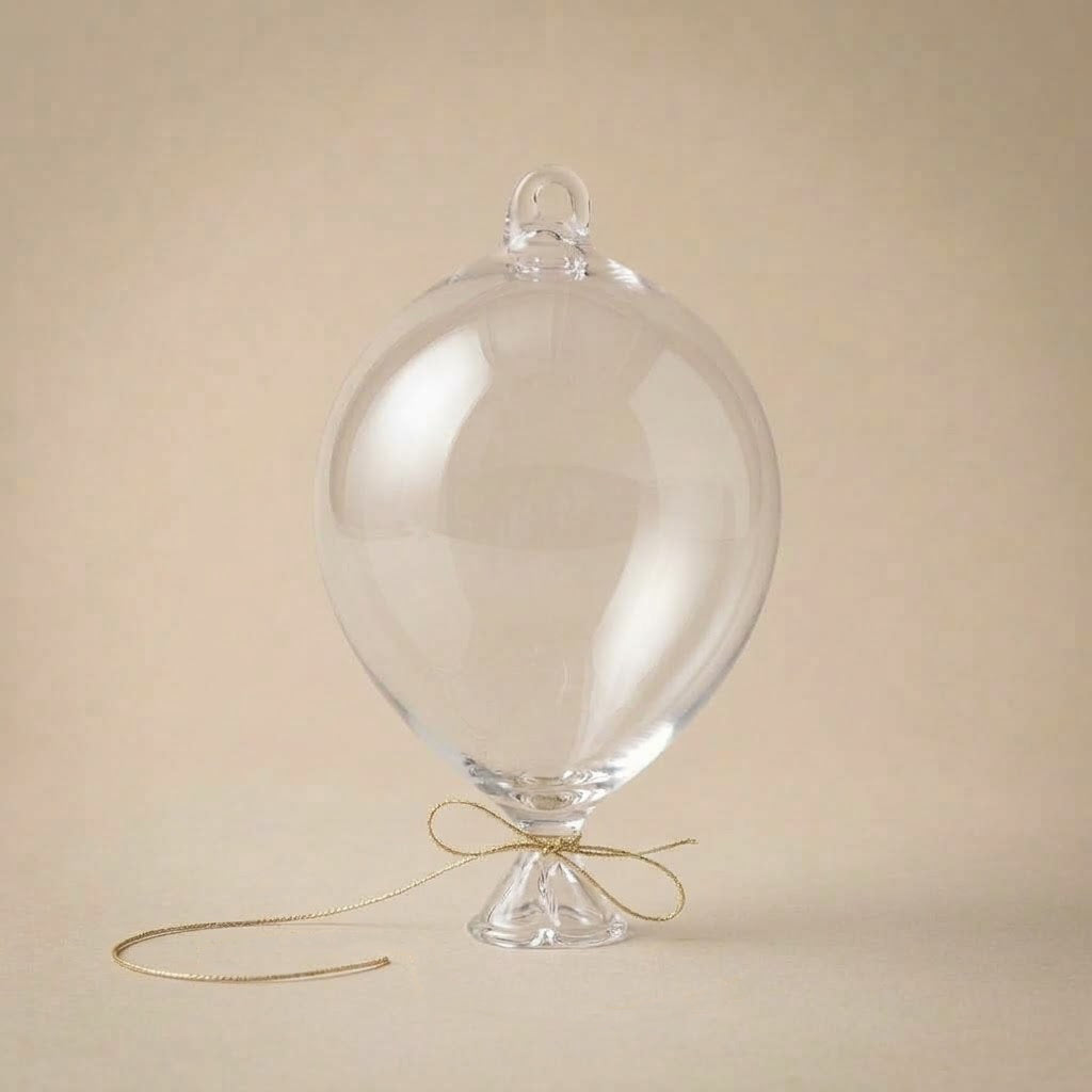 Clear glass hanging balloon ornament