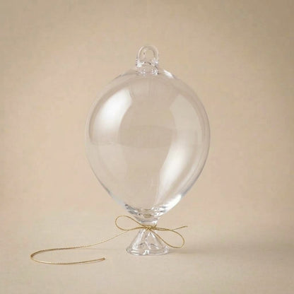 Clear glass hanging balloon ornament