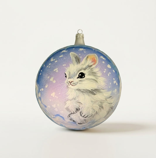 Sfera di natale coniglio bianco