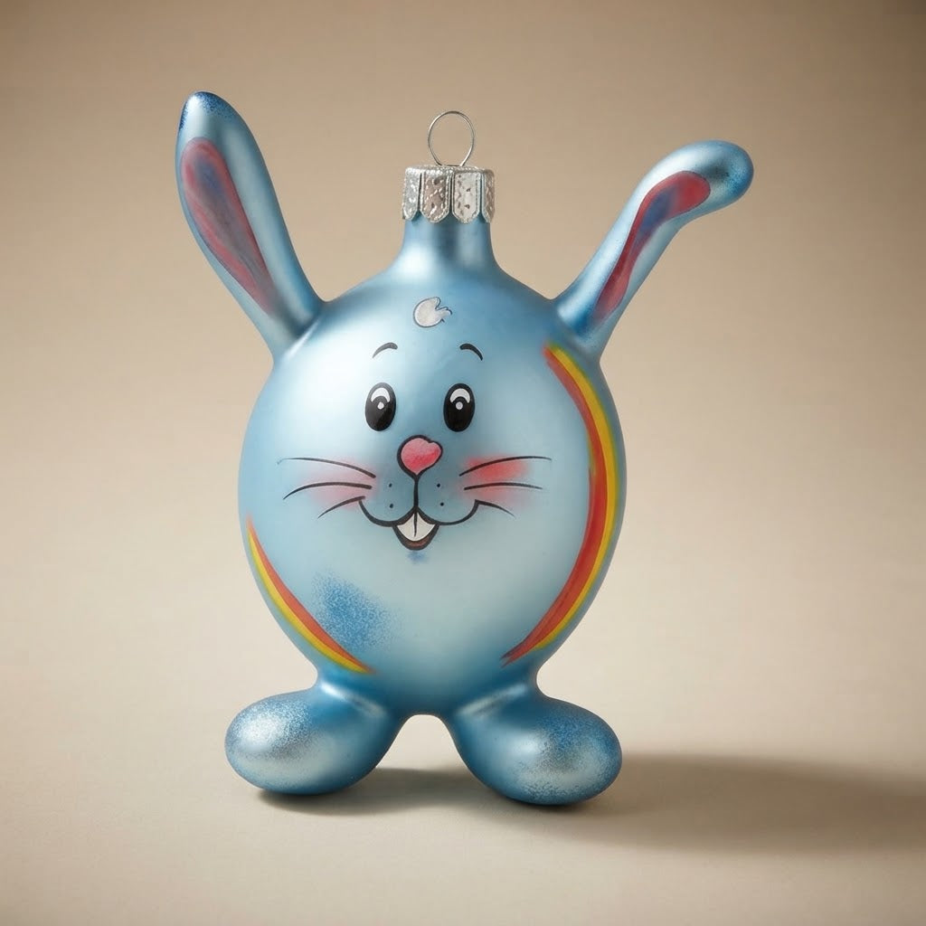 Easter bunny, hand-painted Easter ornament