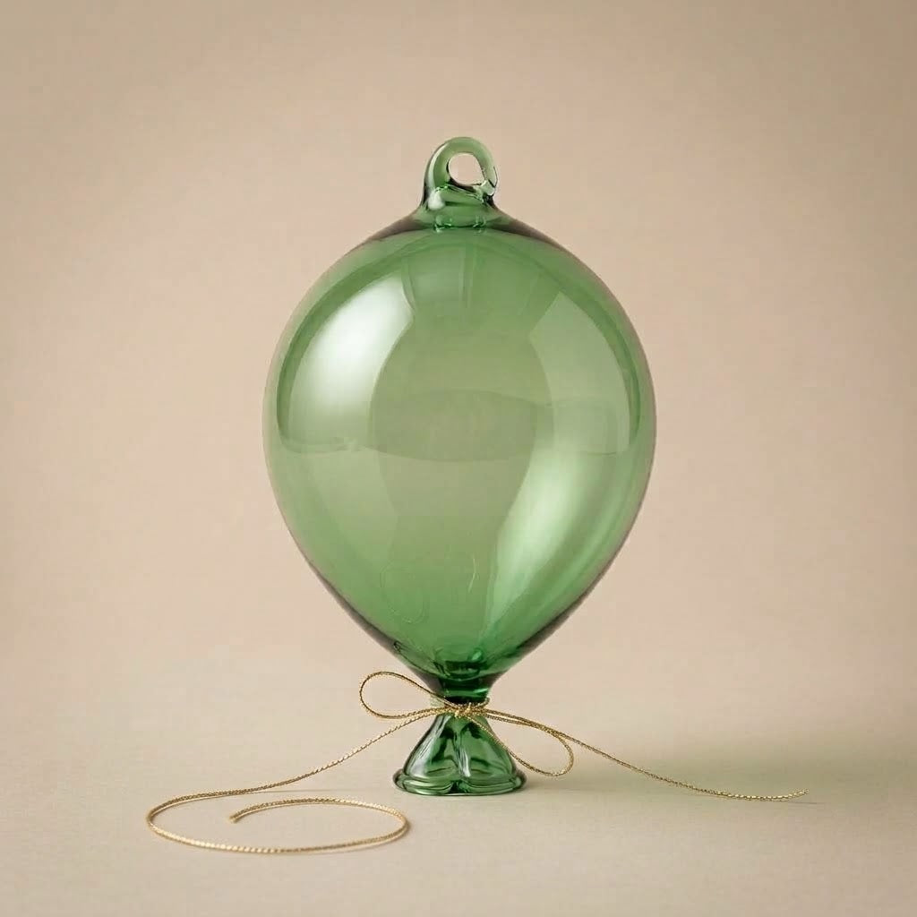Palloncino di vetro verde da appendere