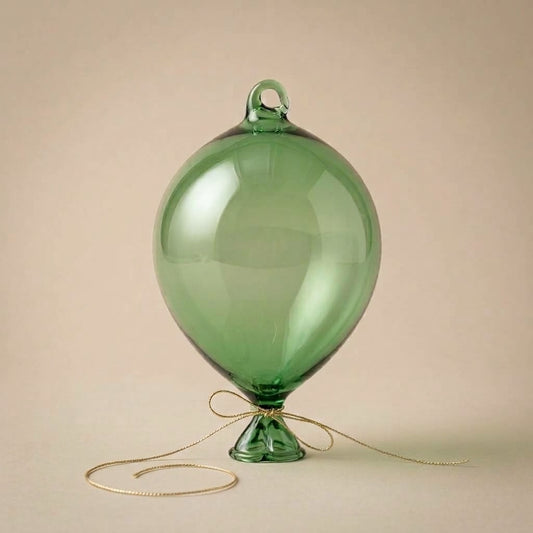 Palloncino di vetro verde da appendere