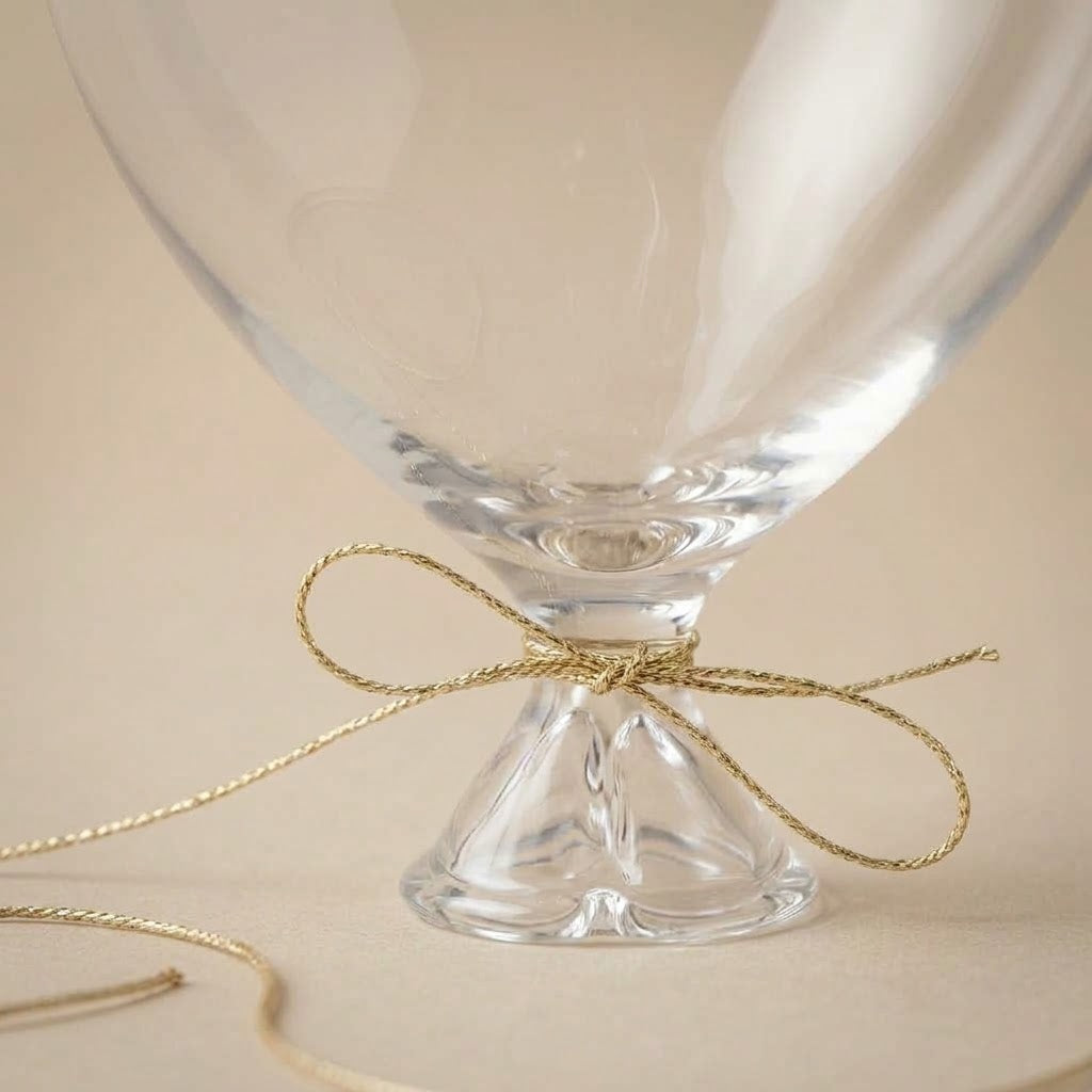 Clear glass hanging balloon ornament: detail