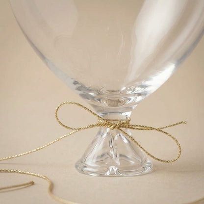 Clear glass hanging balloon ornament: detail