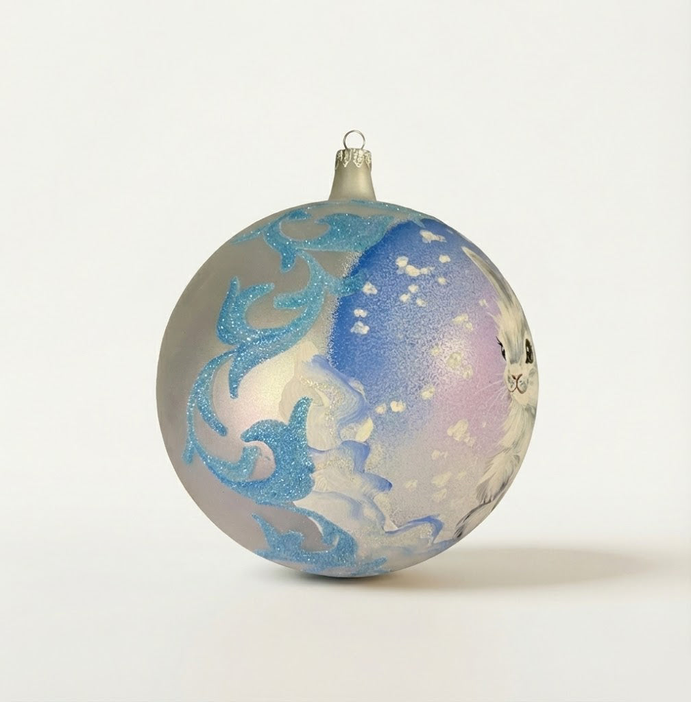 Sfera di natale coniglio bianco