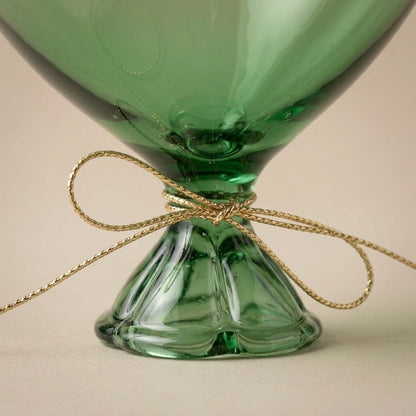 Palloncino di vetro verde da appendere: dettaglio