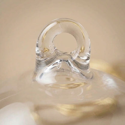 Clear glass hanging balloon ornament: another view