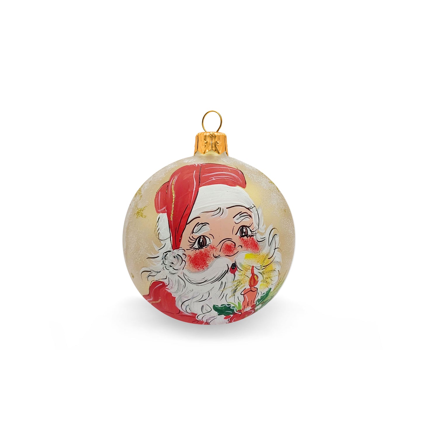 Santa Claus ball with candle