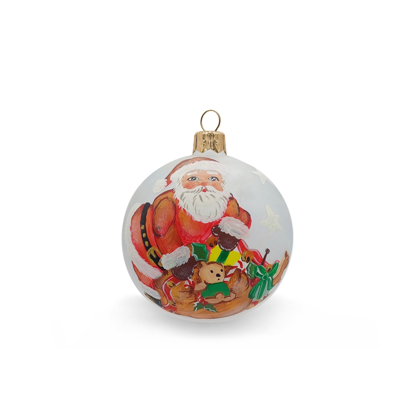 Santa Claus with gifts ball