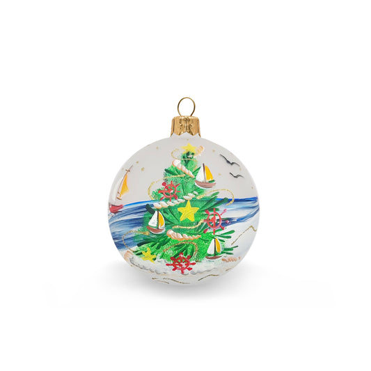 Palla Albero di Natale in spiaggia