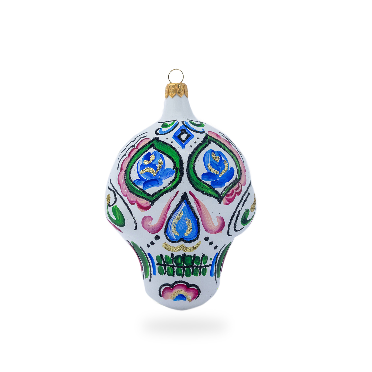 Black and white Mexican calavera to hang