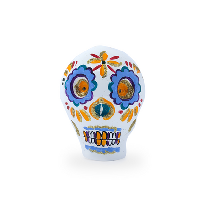 White and black Mexican calavera