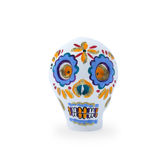 White and black Mexican calavera