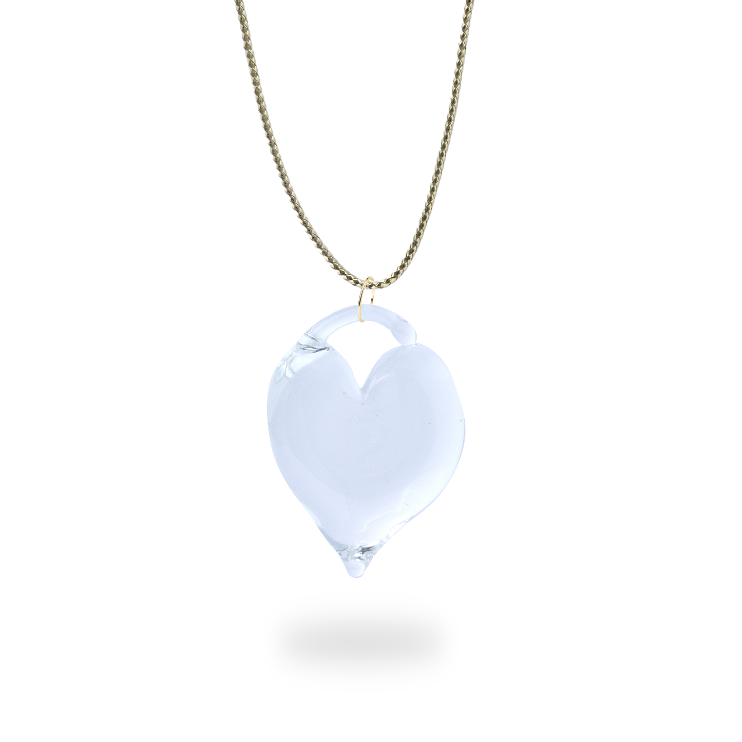 Full glass heart pendant