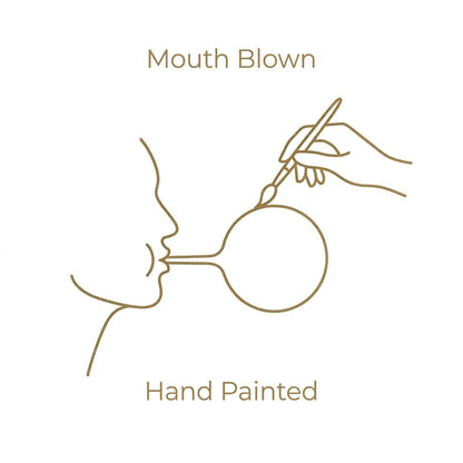 Soffiato a bocca e dipinto a mano a Bellagio, Made in Italy