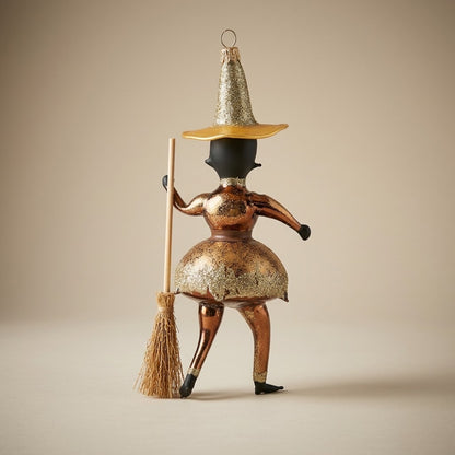 Back of the Halloween witch with copper tones