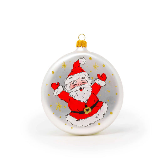 White Santa Claus medallion