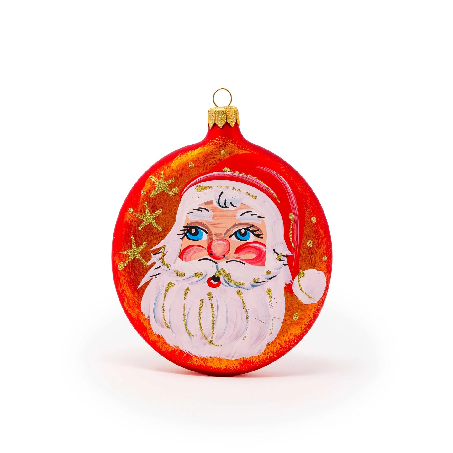 Red Santa Claus medallion