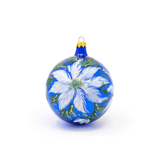 White poinsettia ball